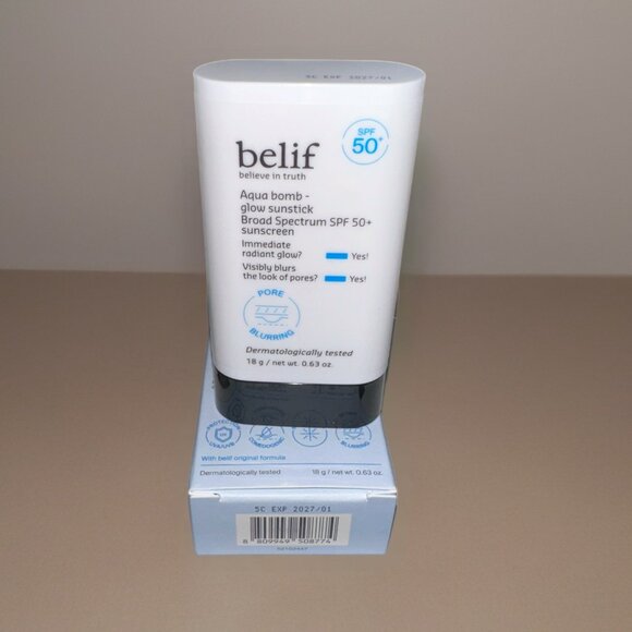Belif Aqua Bomb Glow Sunstick SPF 50+ — Radiant Hydration & UV Protection Stick - Picture 2 of 13